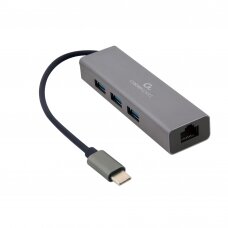 USB šakotuvas USB-C to 3 x USB 3.1 + RJ45 GBLAN